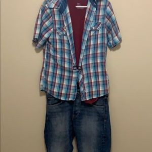 H&M Jean shorts with bonus shirt set